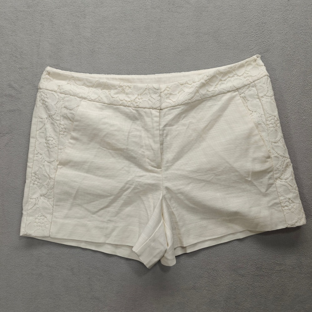 Loft White Lace Boho Shorts Womens 10 Cottagecore Costal Romantic Feminine Angel